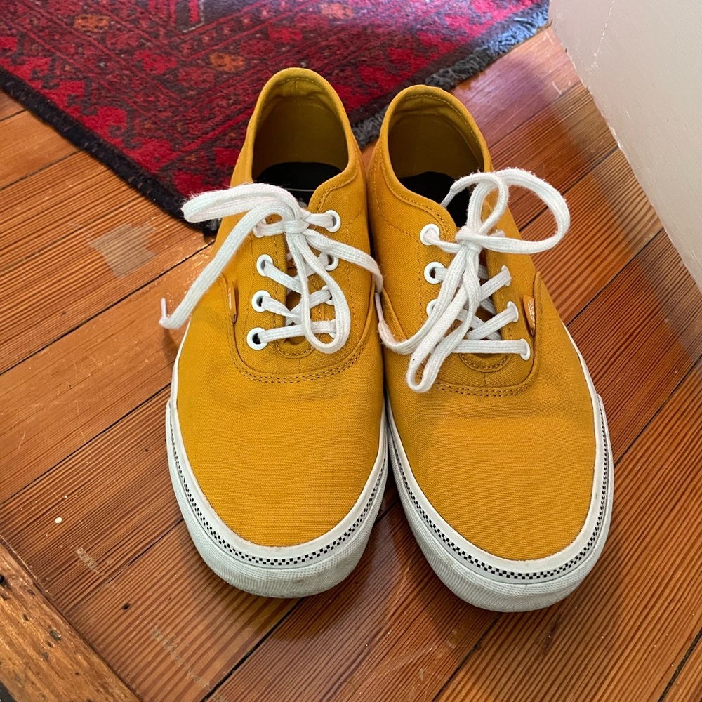 Vans Yellow Canvas Sneakers with White Rubber Sole